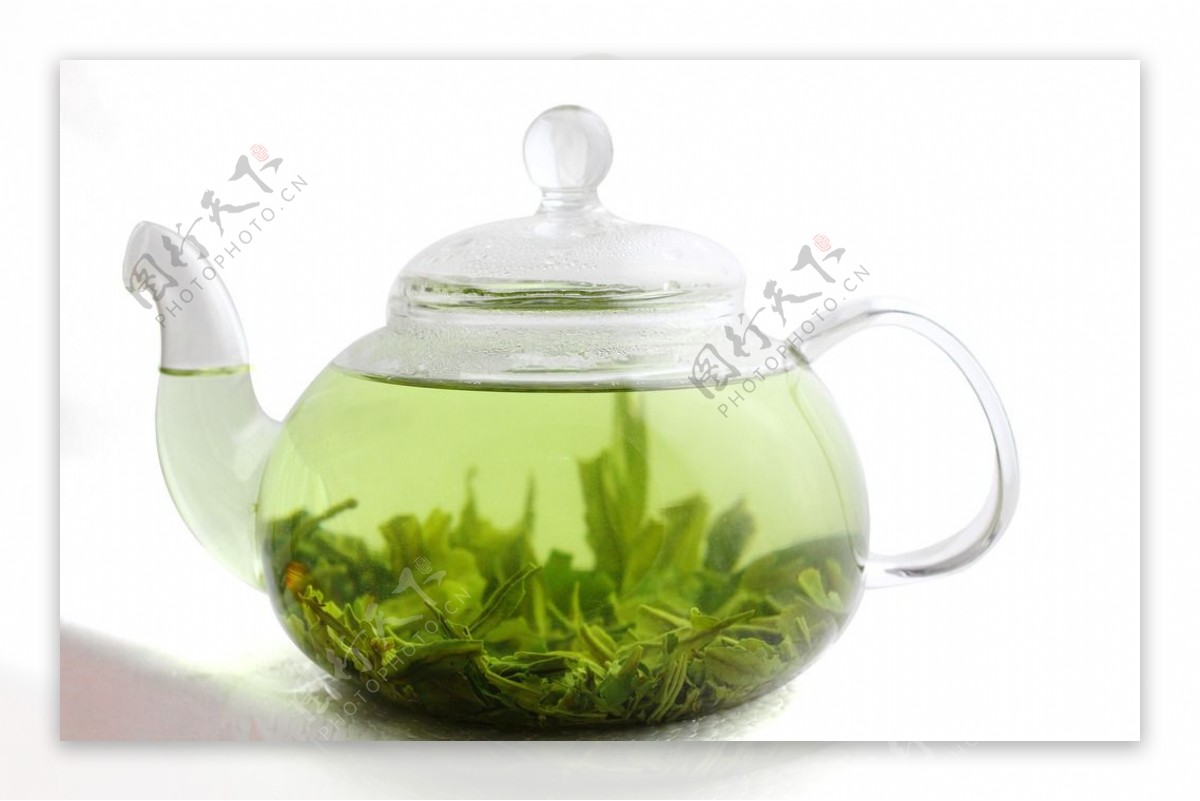 一壶绿茶图片