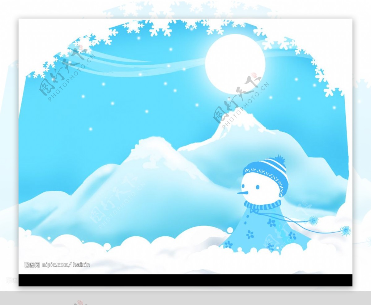雪国风情系列模板图片