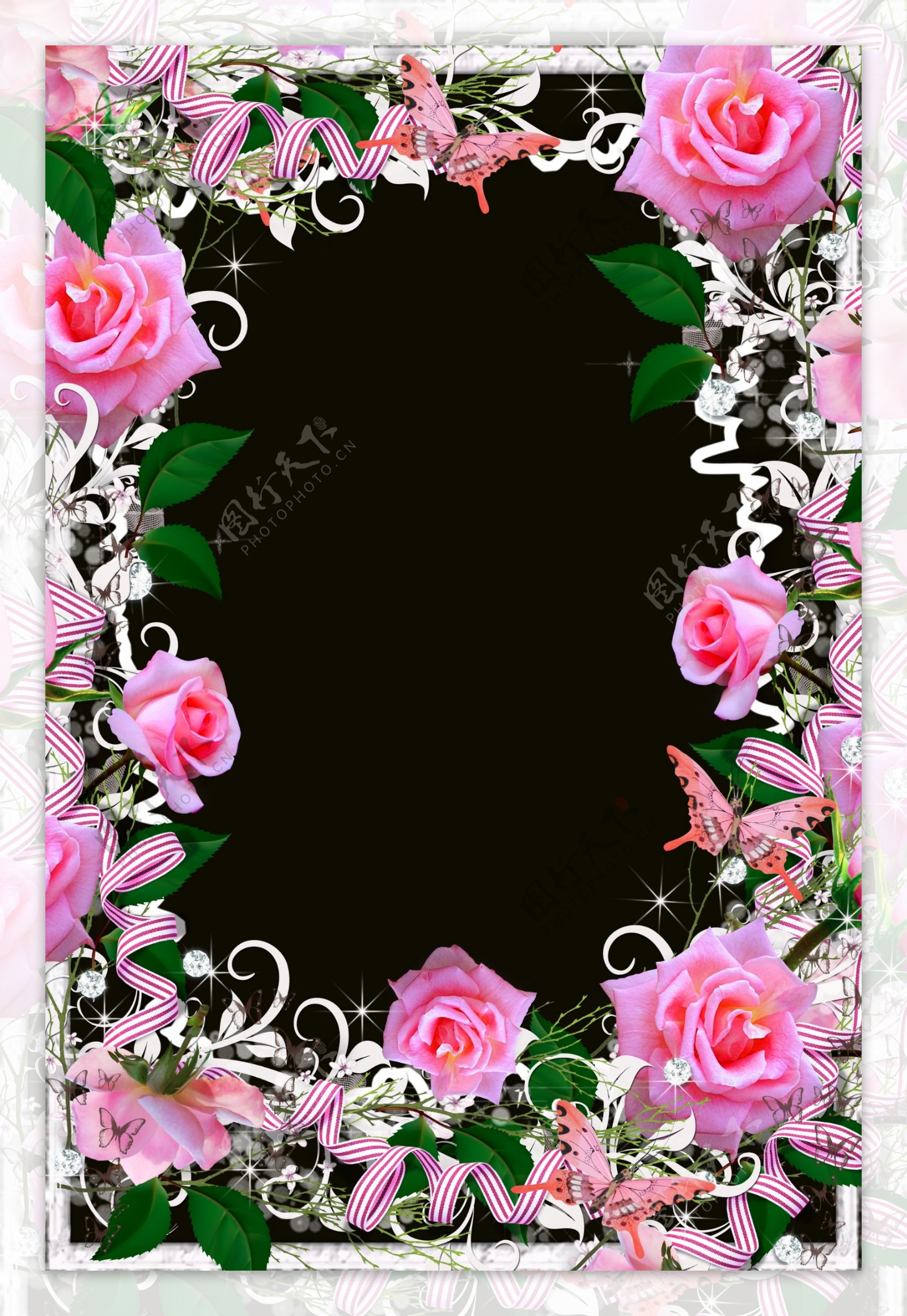 花卉背景模板图片