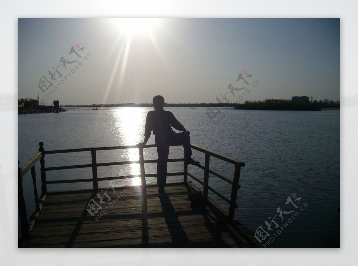 衡水湖晚景图片