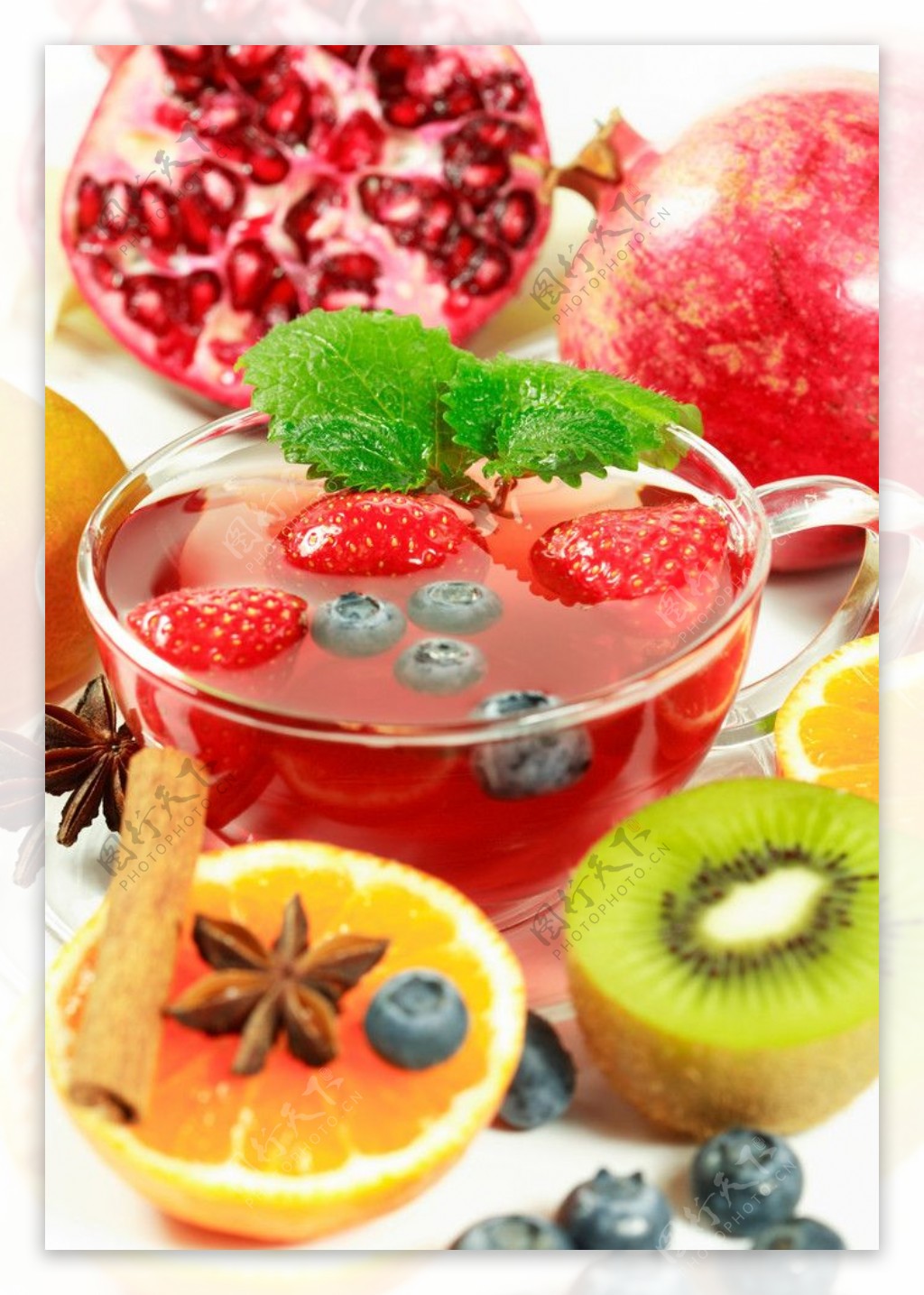 果汁与水果图片