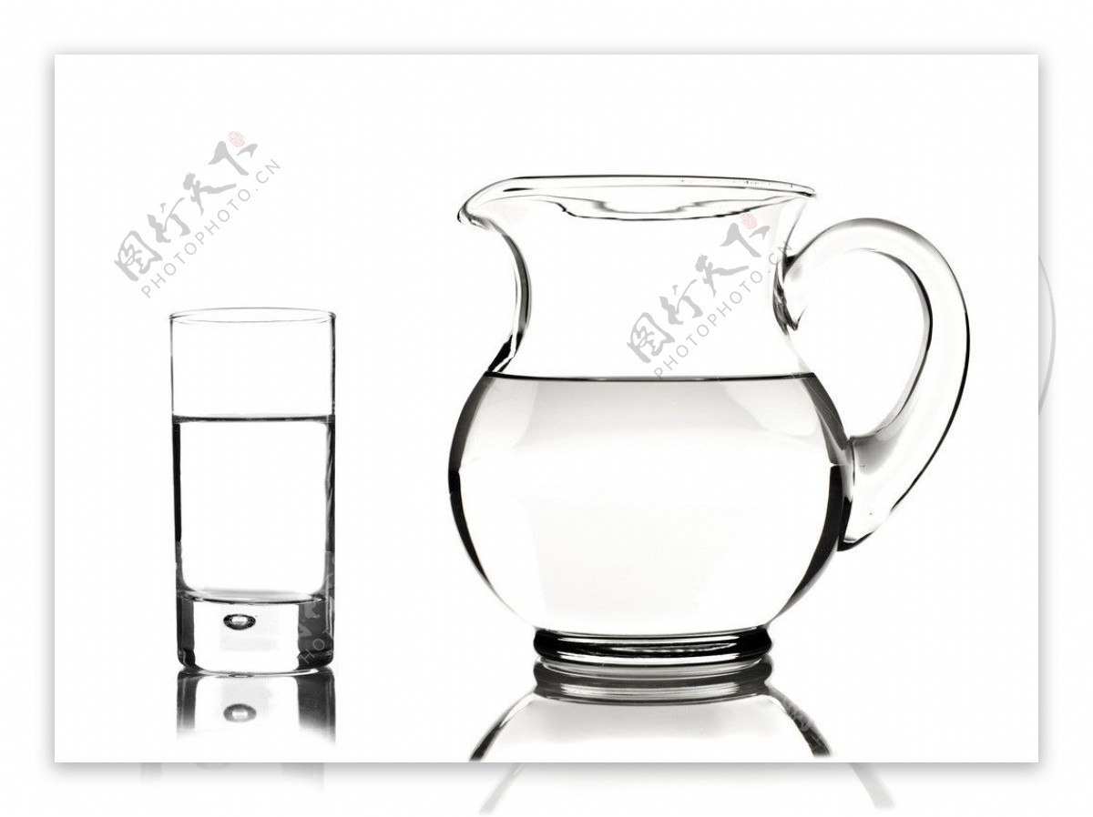 透明玻璃水壶杯具图片