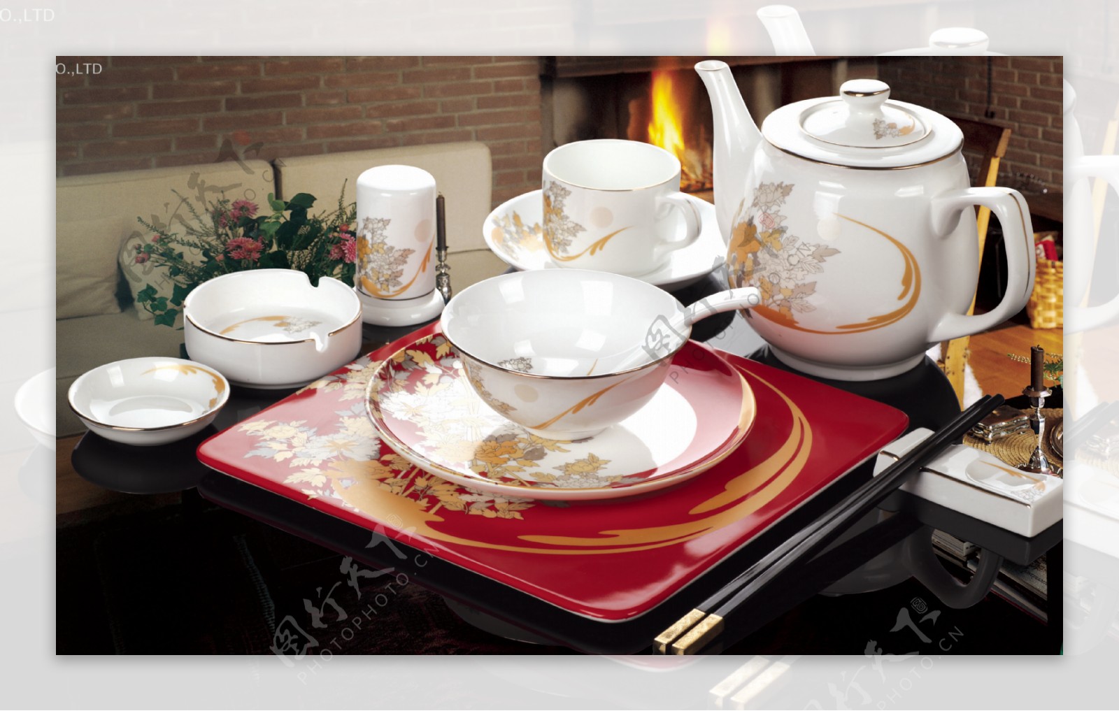中国风陶瓷餐具图片