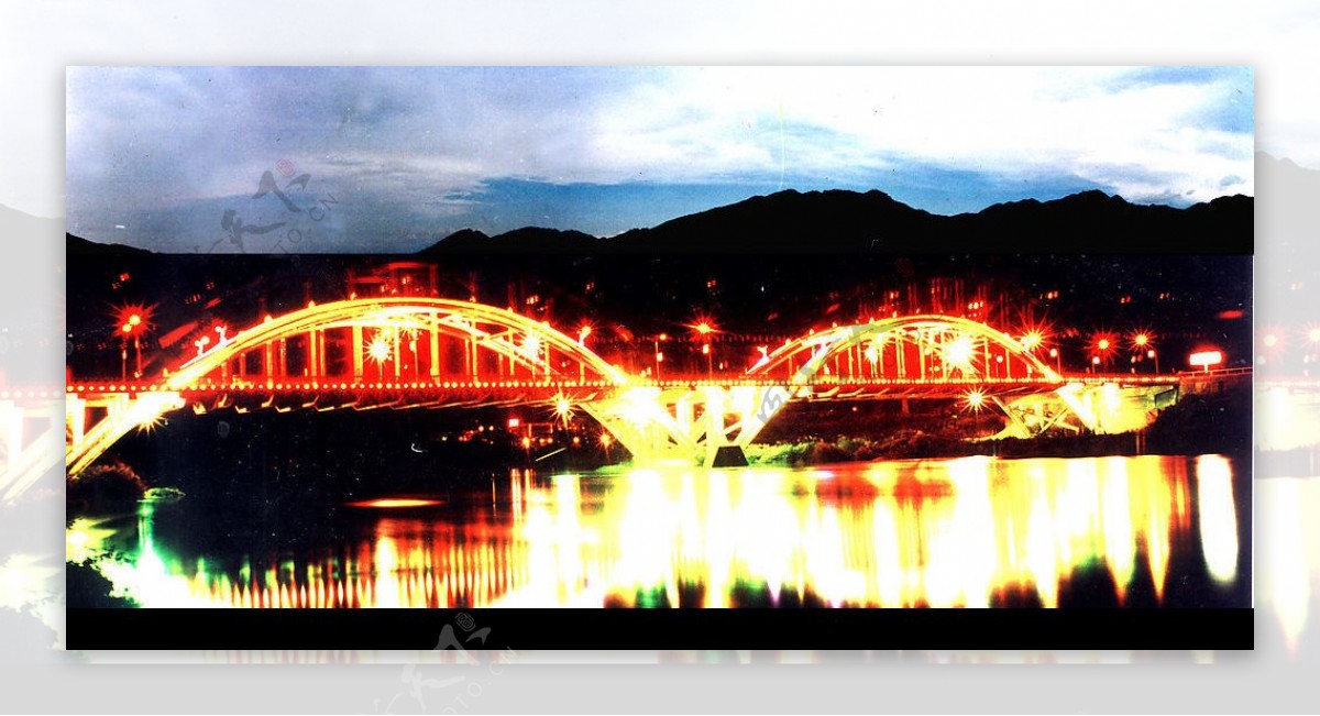鲤鱼江大桥夜景图片