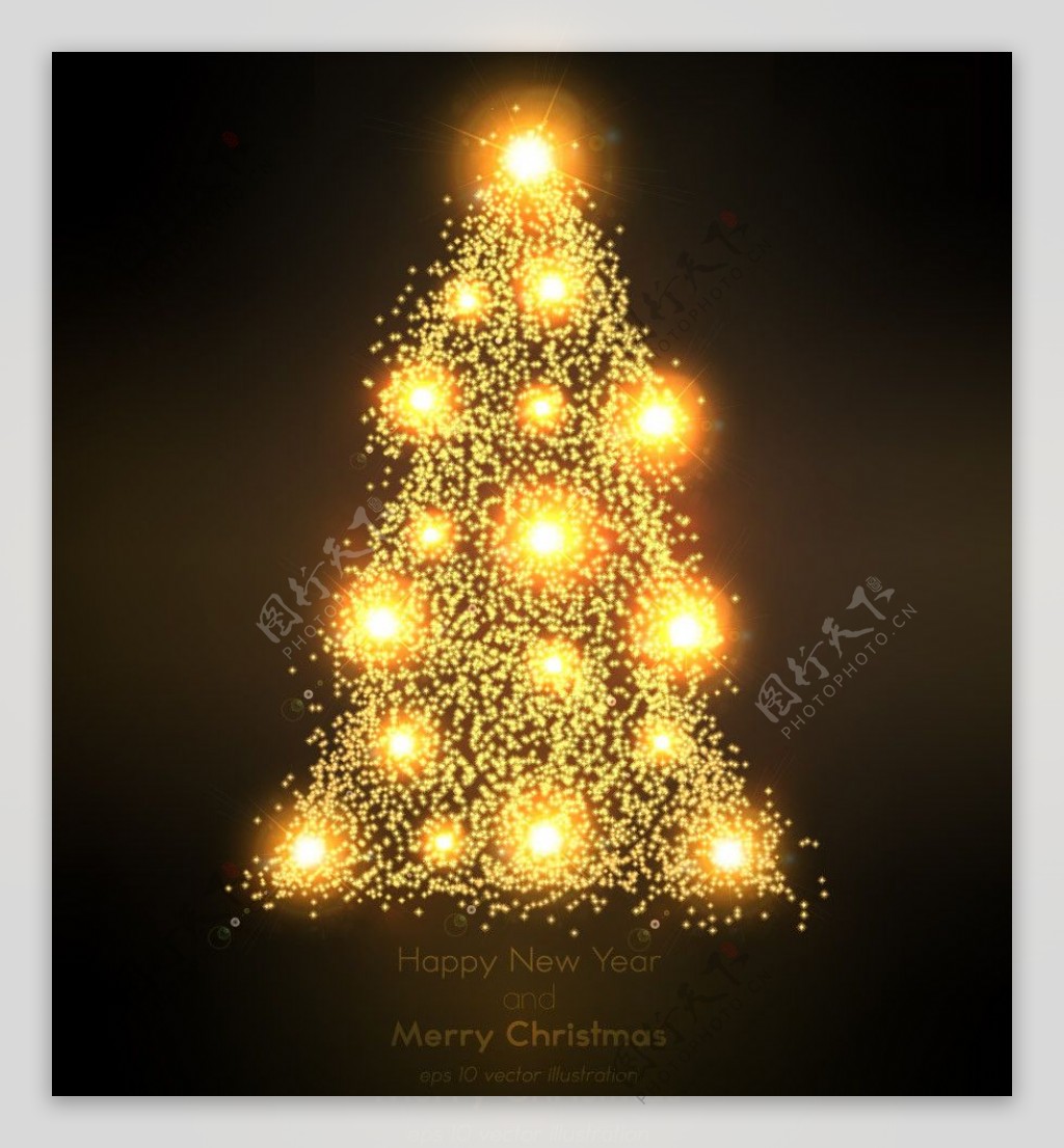 动感星光圣诞树图片