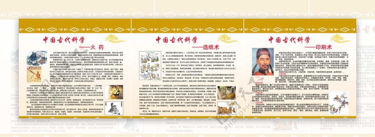 中国古代科学展板图片
