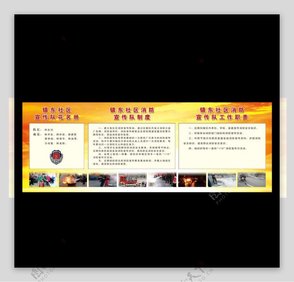 消防宣传知识展板图片