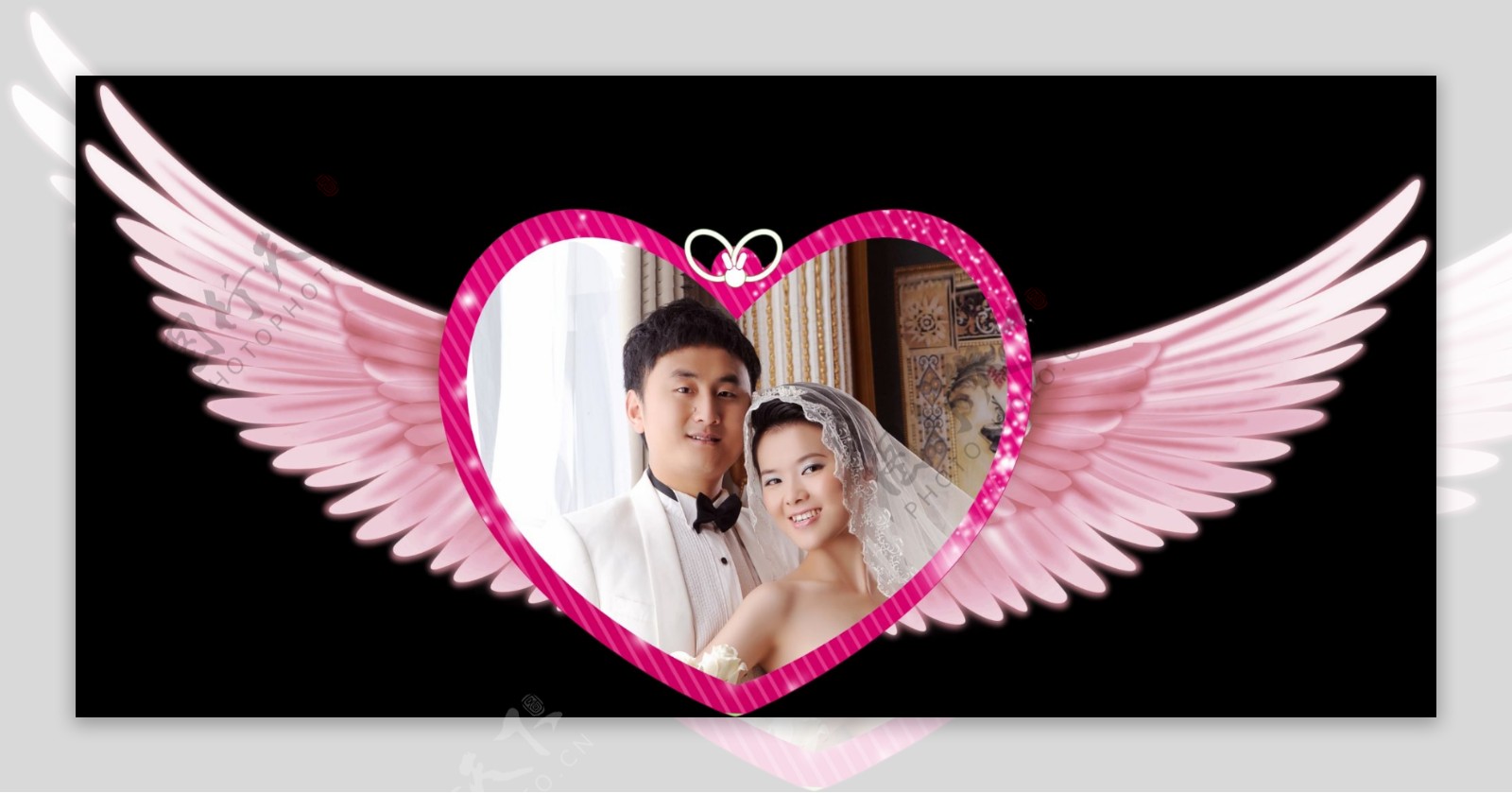 结婚翅膀图片