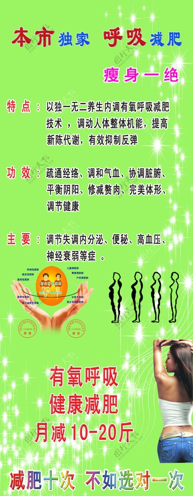 瘦身减肥x展架图片