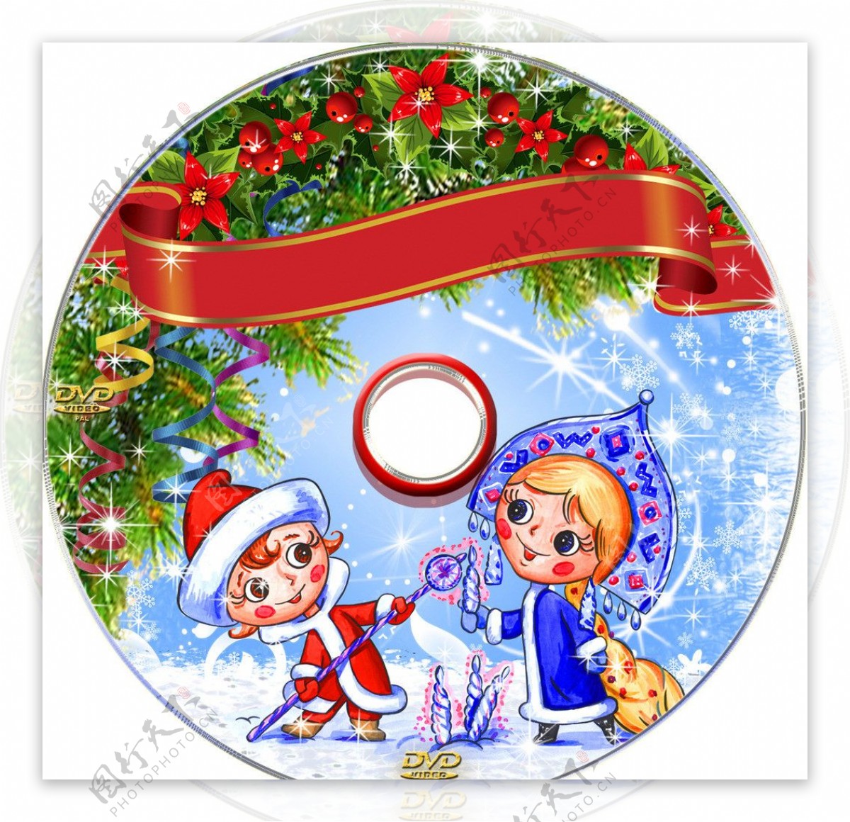 圣诞DVD光盘模板图片