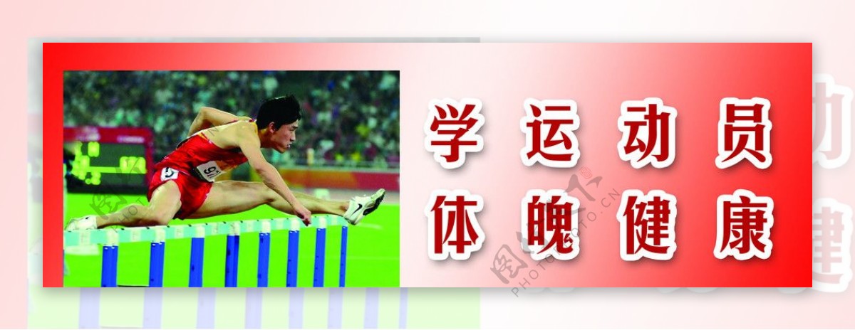 运动员刘翔展板图片