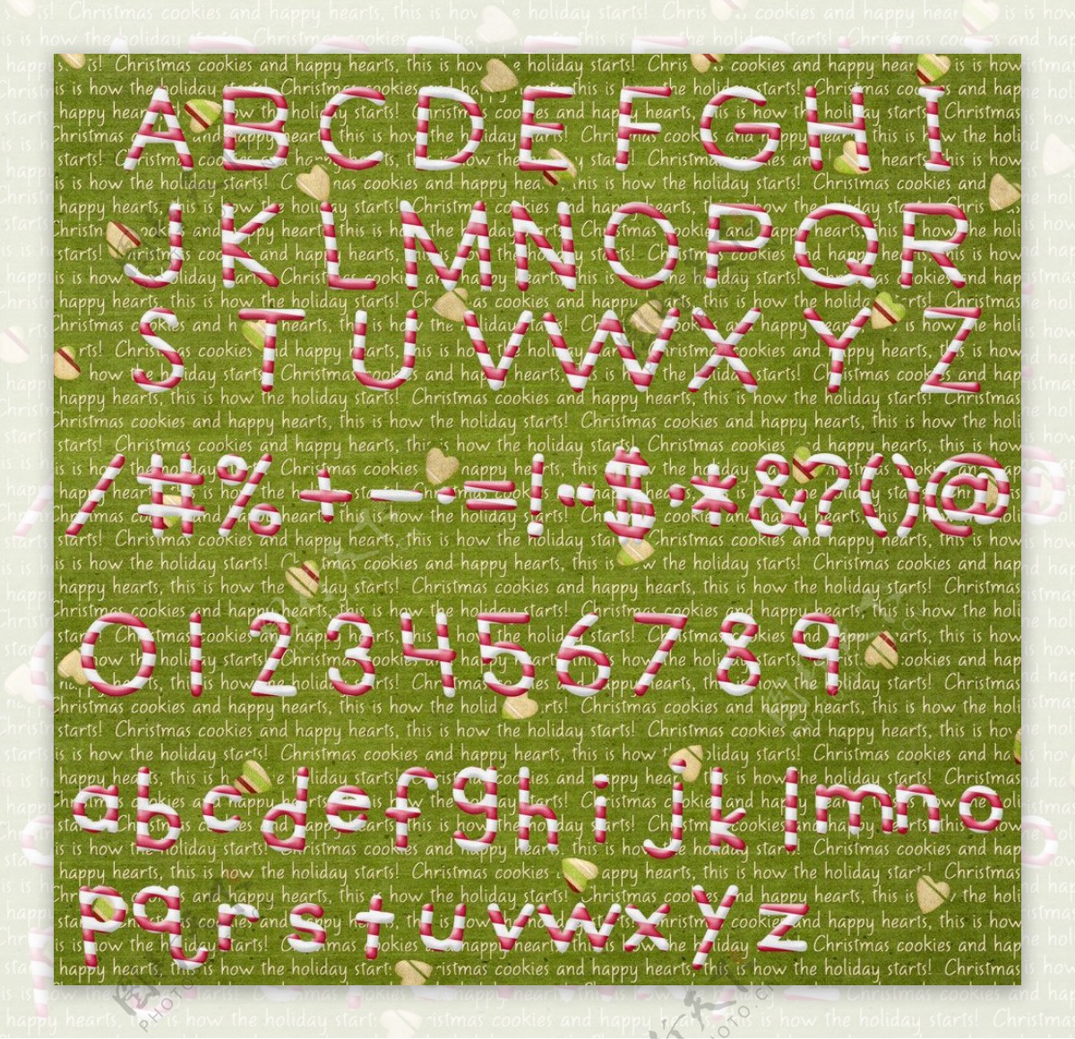 手杖糖材质英文字母数字符号图片