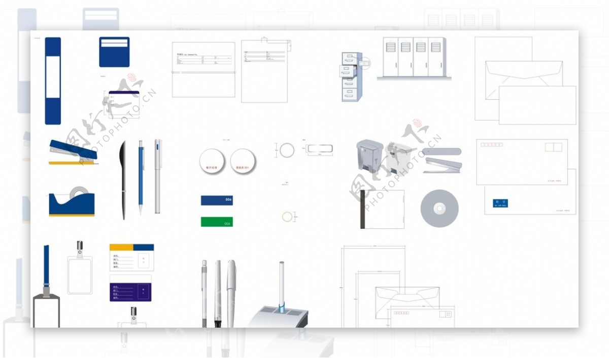 VI办公用品系统模版图片