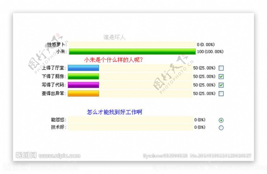 模仿QQ投票效果图片