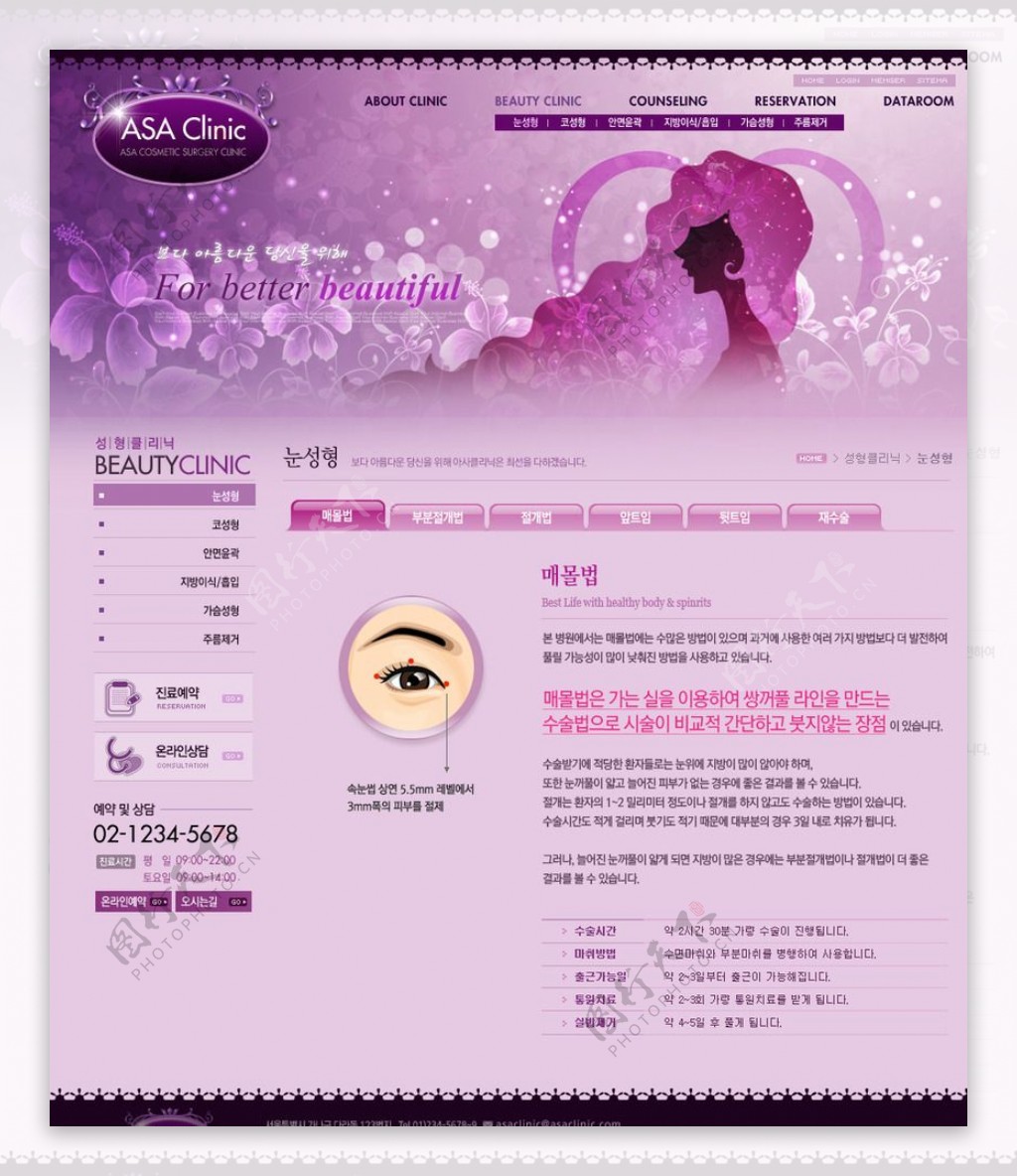 韩式医疗整形PSD模板图片
