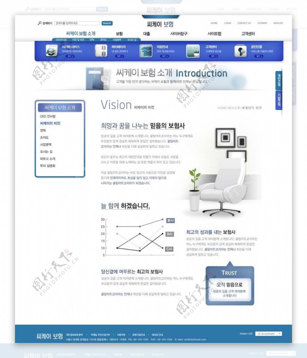 科技网站PSD模板图片