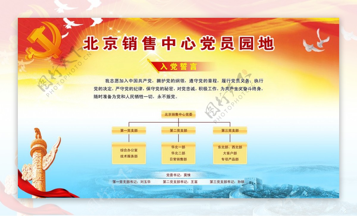 长城润滑油北京销售中心党员园地图片