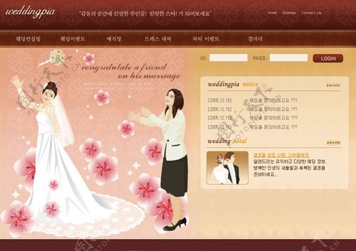 美丽新娘网站模板图片