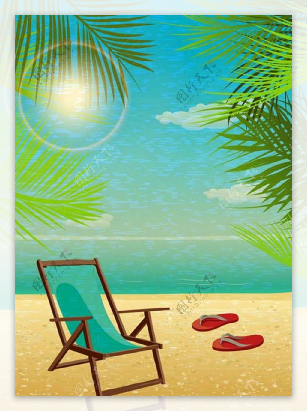 海边休闲旅游度假广告图片