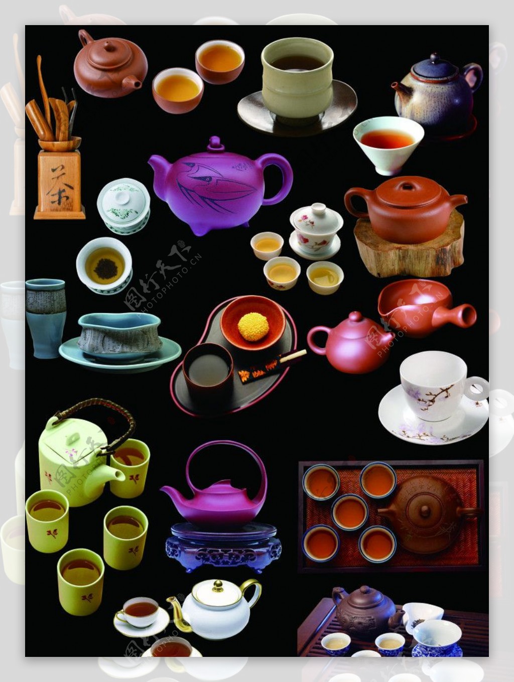 高清PSD分层茶具茶杯素材图片