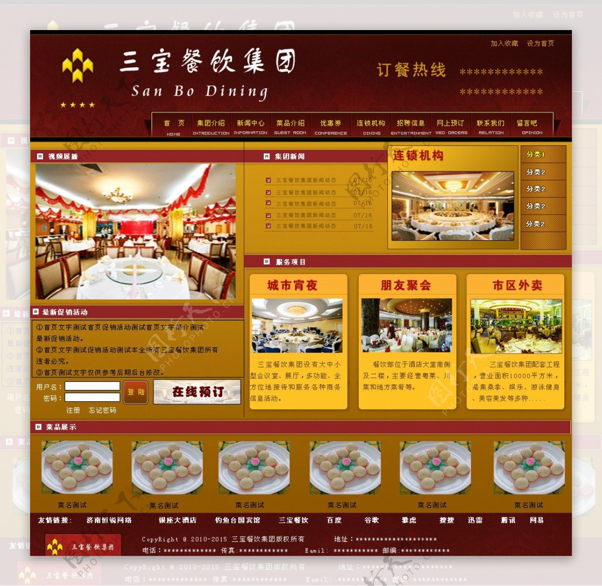 国内餐饮行业模板图片