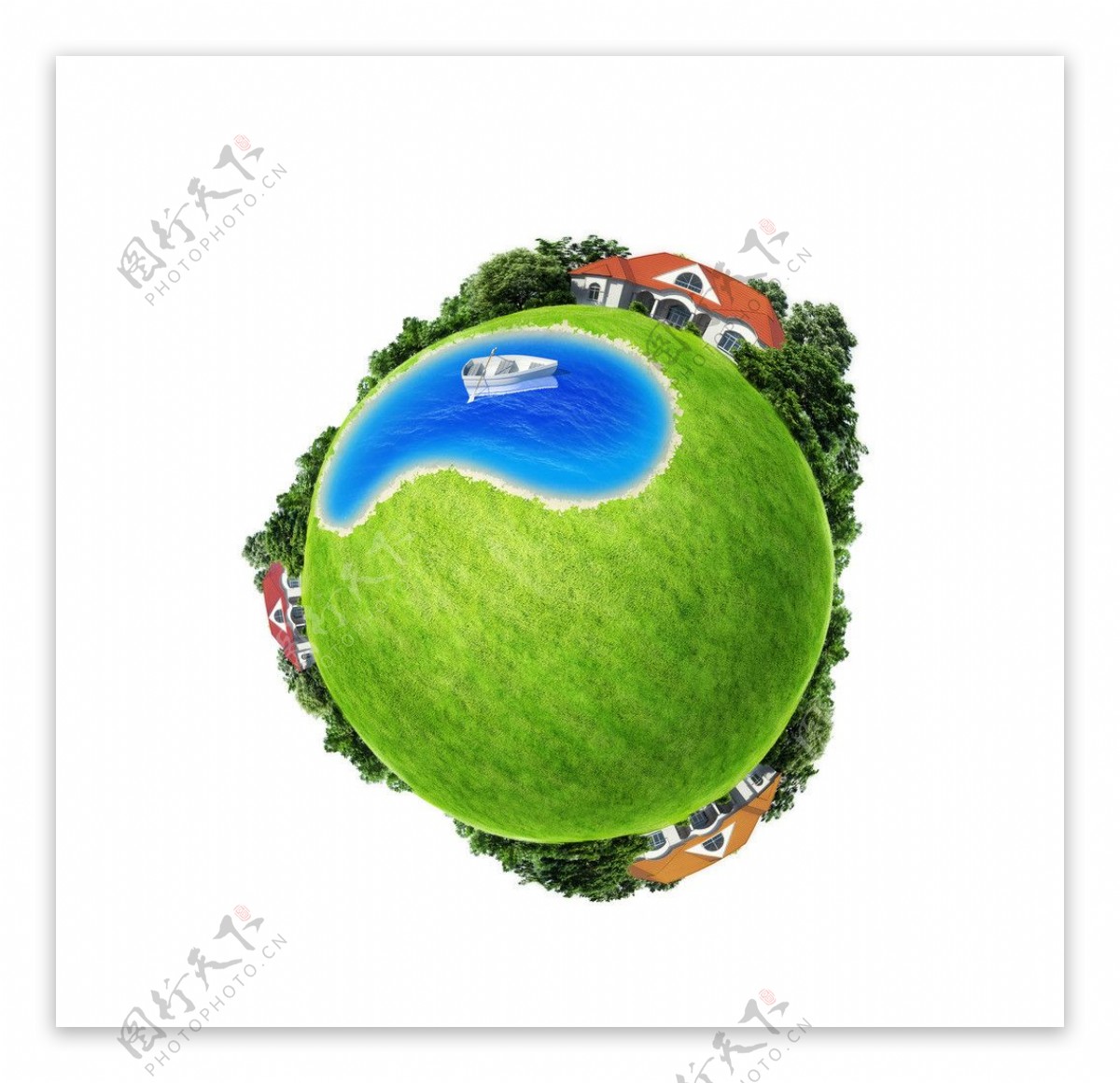 绿色环保地球图片