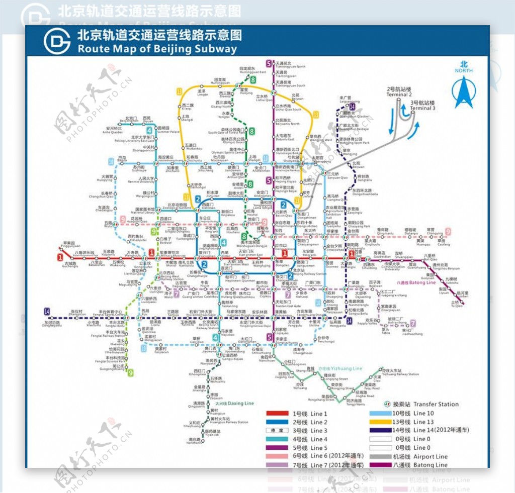 北京市地铁线路示意图图片
