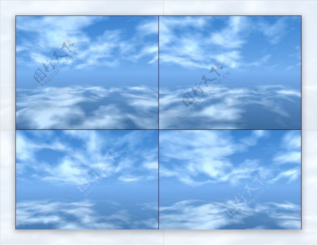 蓝色云高清素材图片