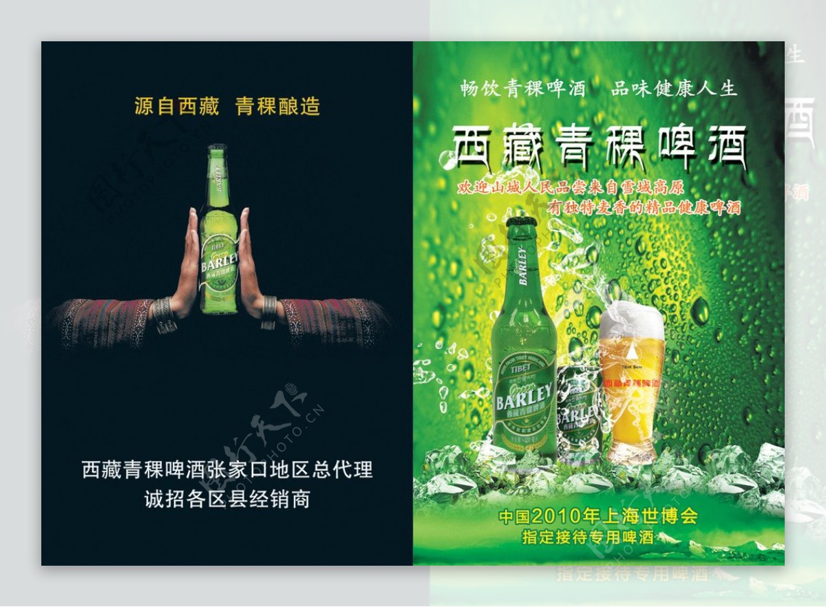 青稞啤酒宣传单图片