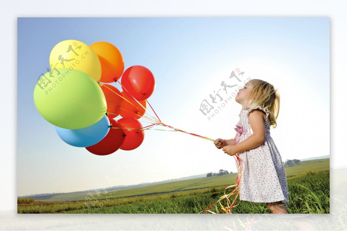 小孩气球图片