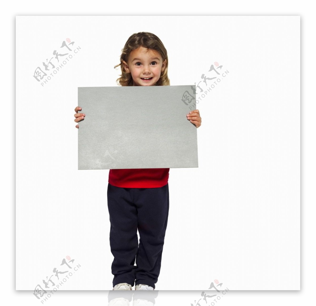 儿童与白板图片