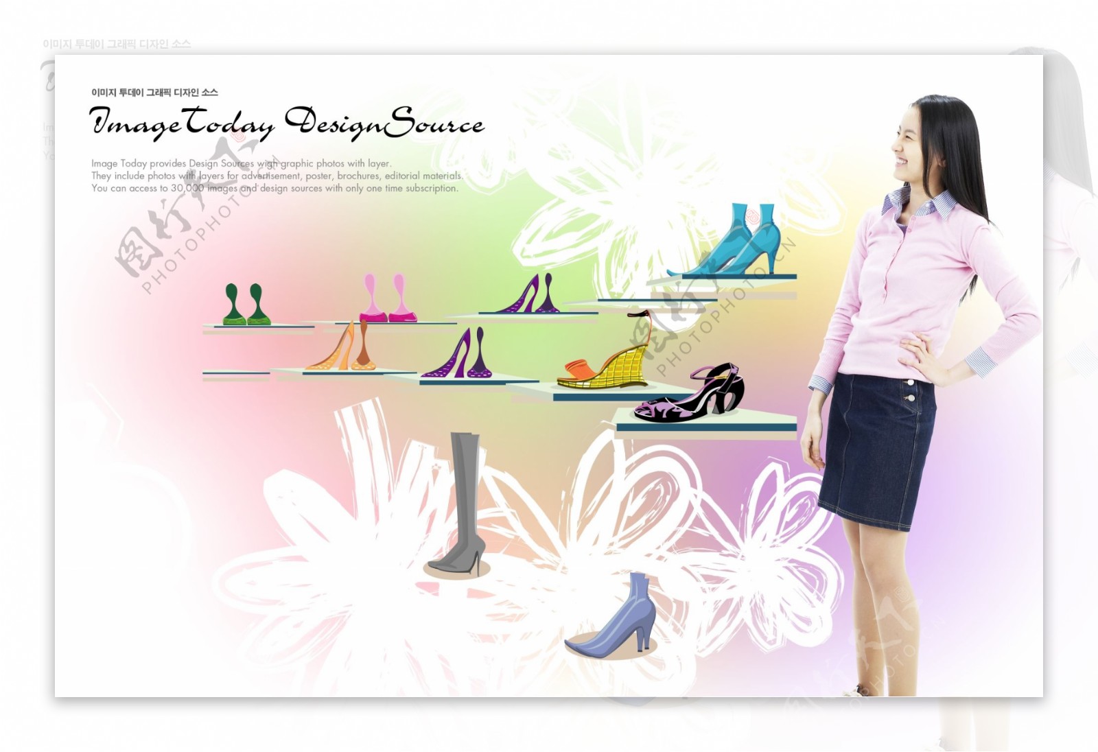 韩国时尚女鞋广告图片