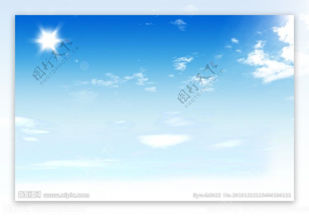 天空白云太阳cdr图片