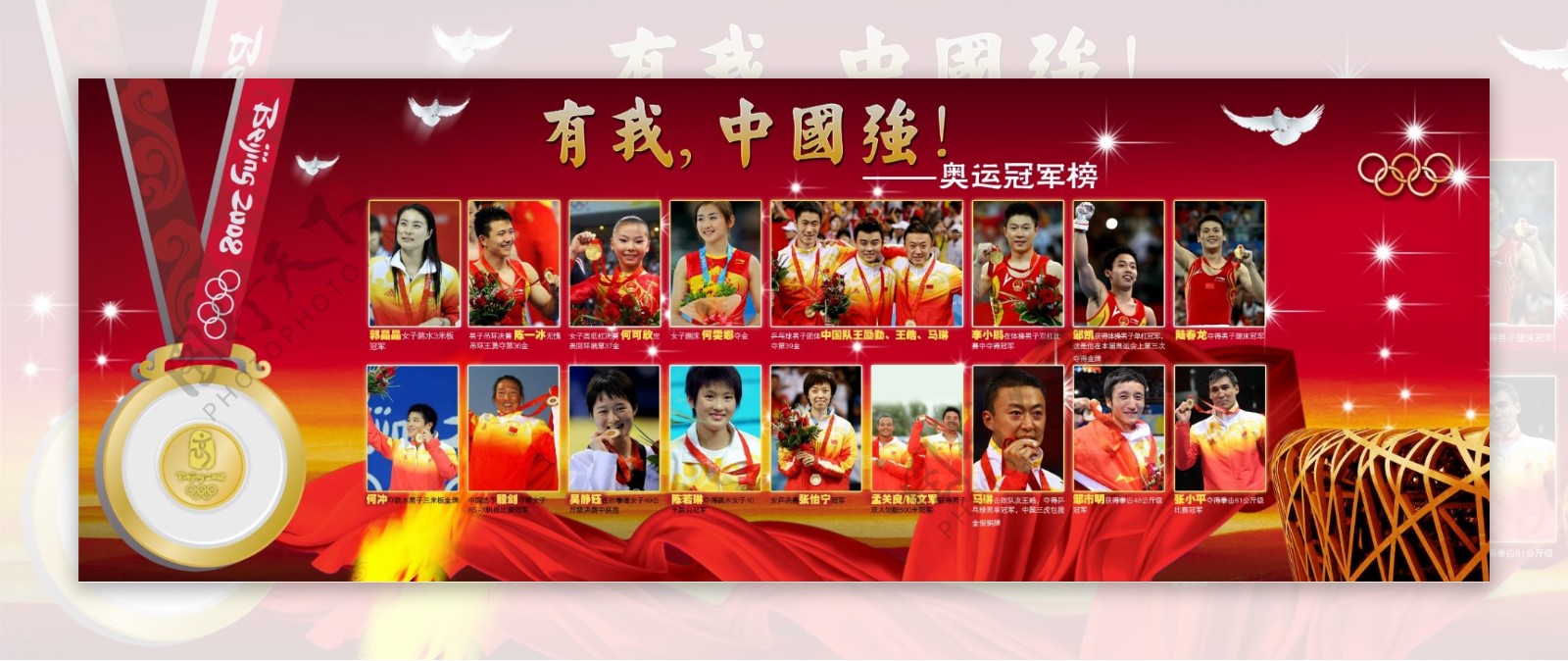 2008北京奥运中国队金牌榜3图片