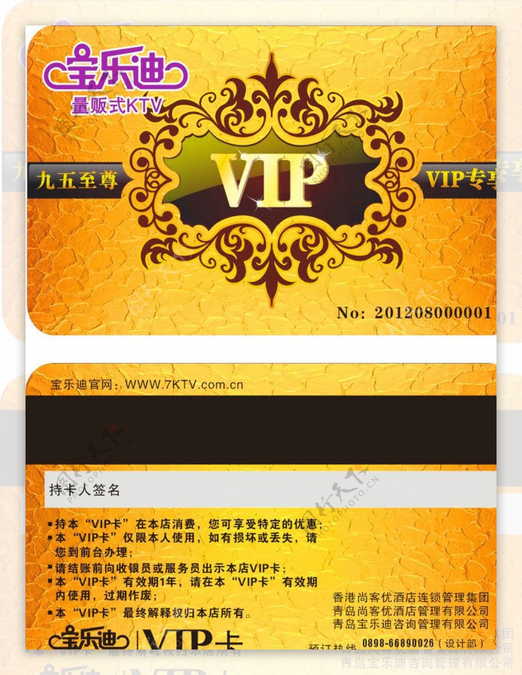 宝乐迪VIP尊贵卡设计图片