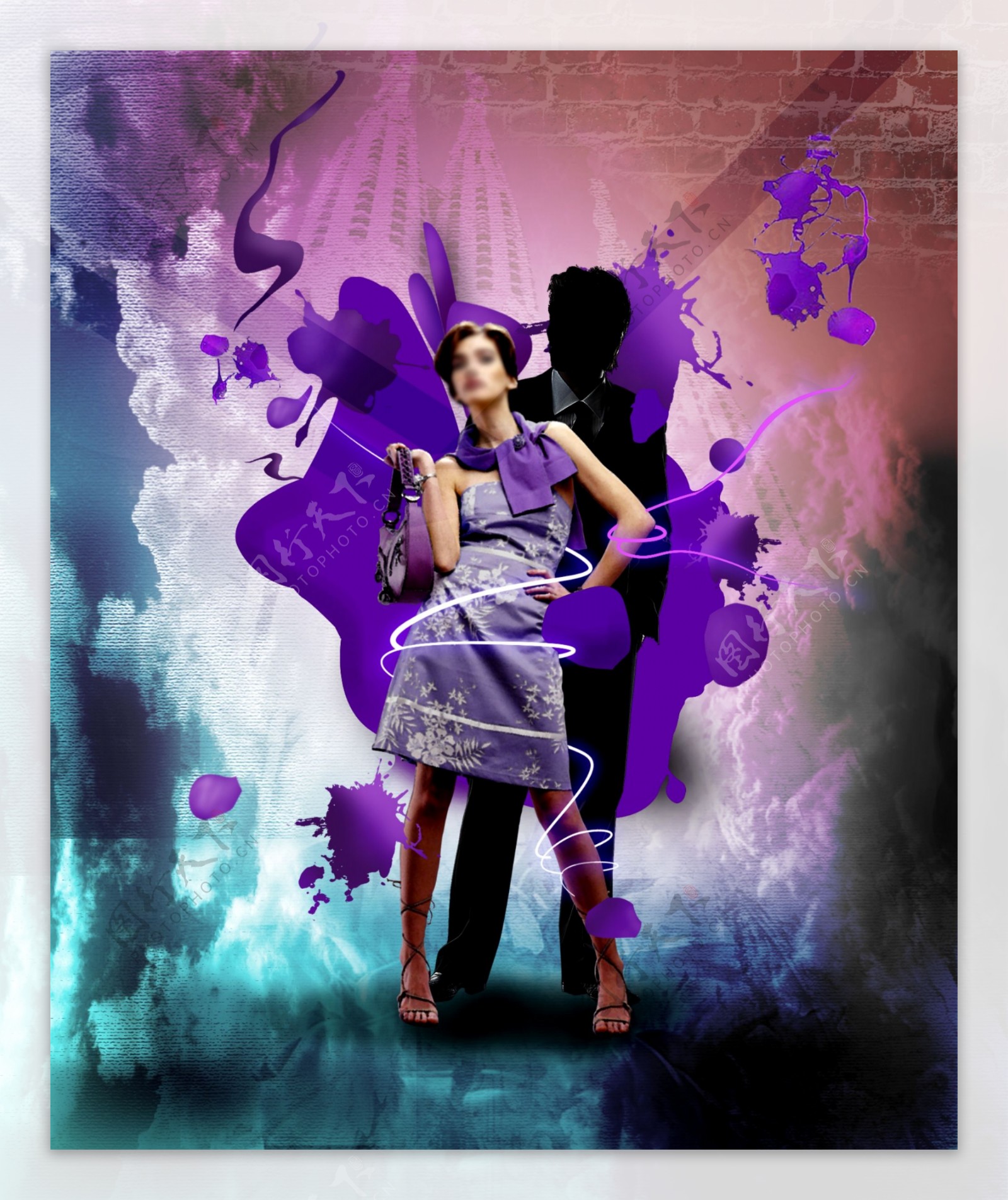 紫色魅惑街舞海报图片