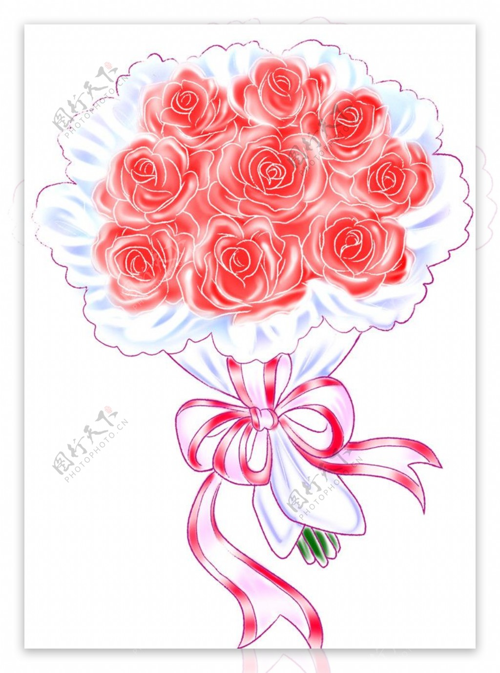 玫瑰花卡通图片