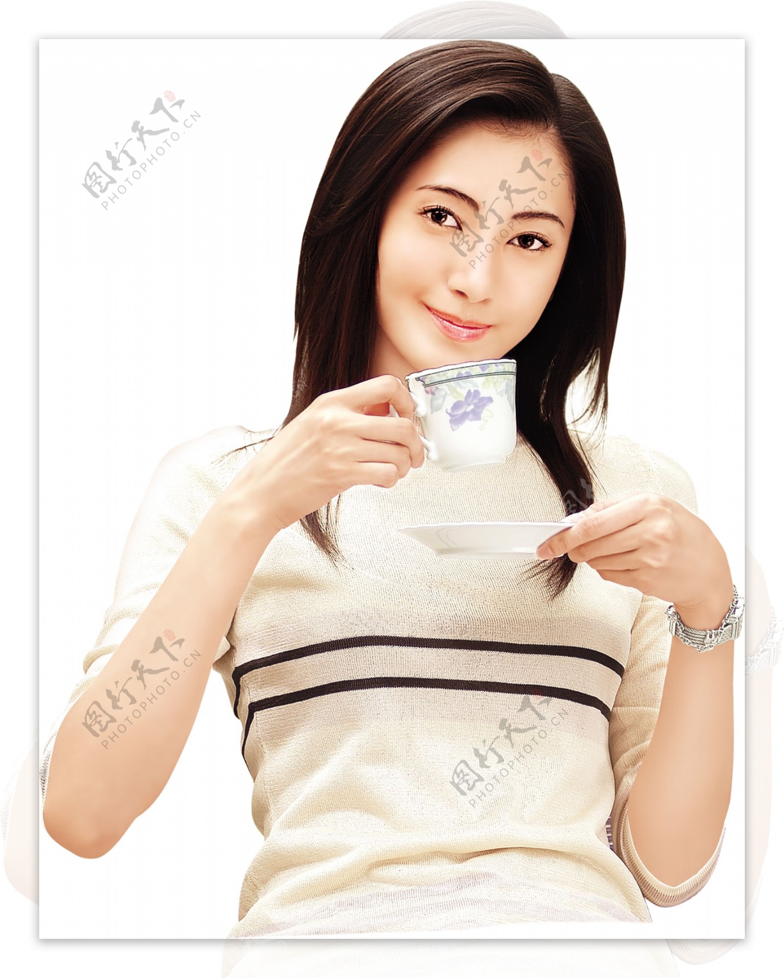 喝茶的女人图片素材-编号26440787-图行天下