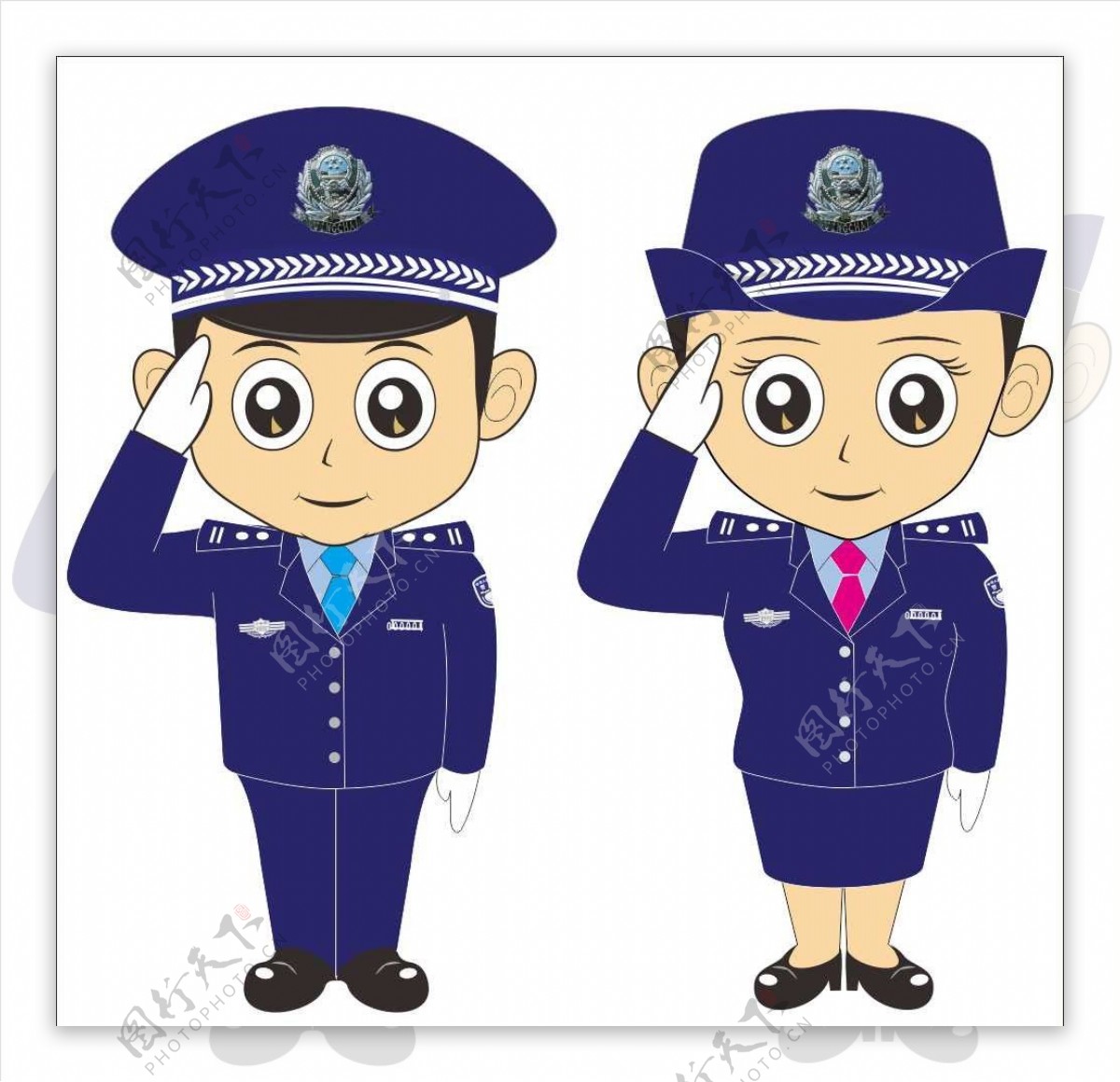 卡通警察基本型图片