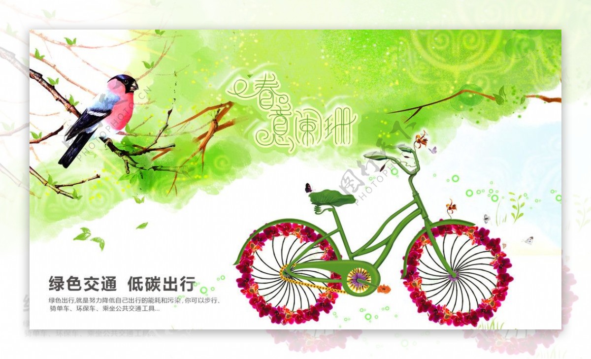 春自行车图片