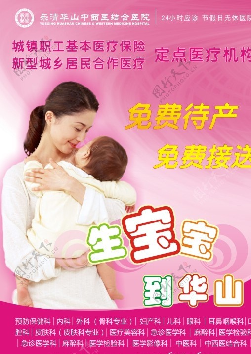 医院妇产科户外宣传广告图片