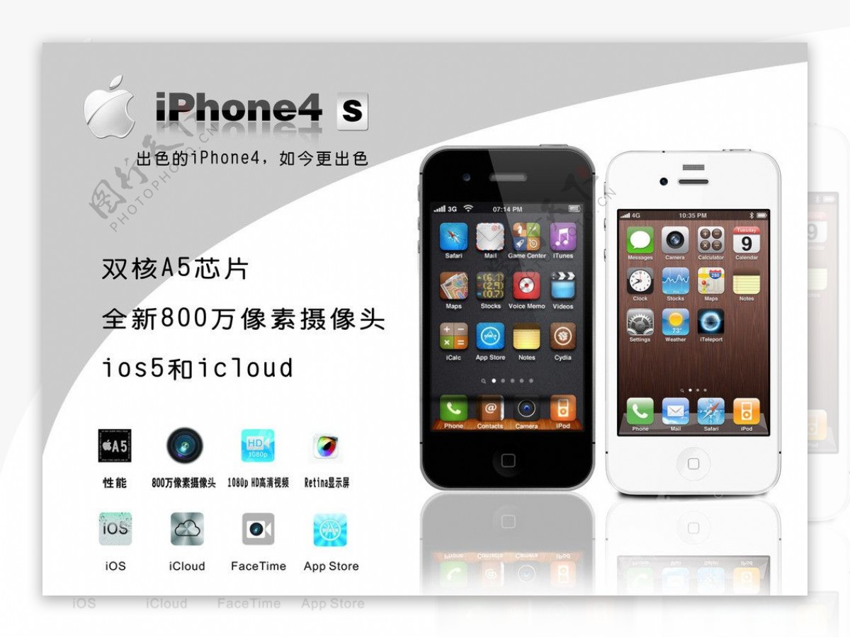 苹果4S海报图片