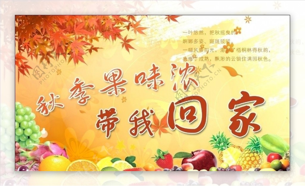 秋季水果海报图片