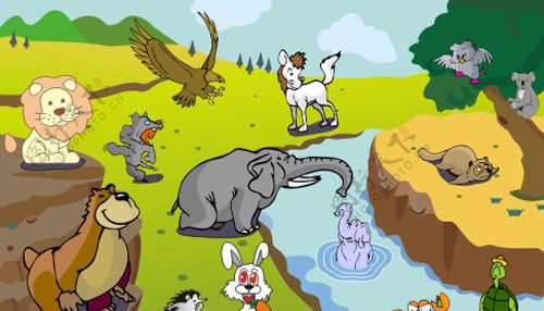 卡通图野生动物图片