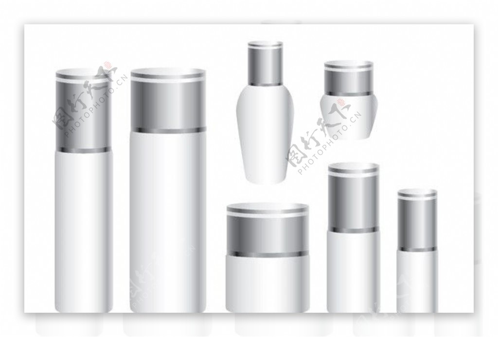 化妆品瓶子矢量素材图片