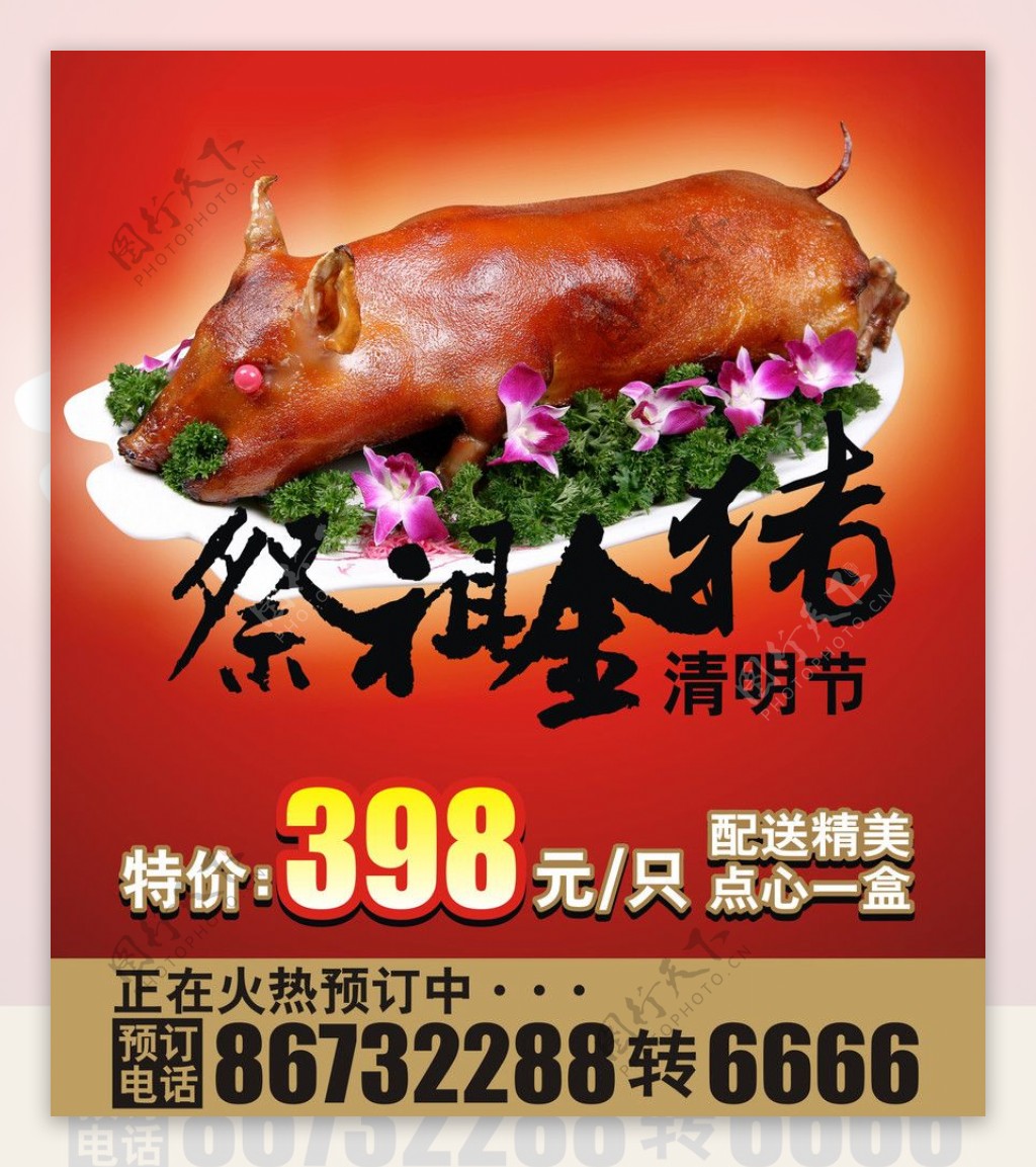 清明节金猪祭祖图片