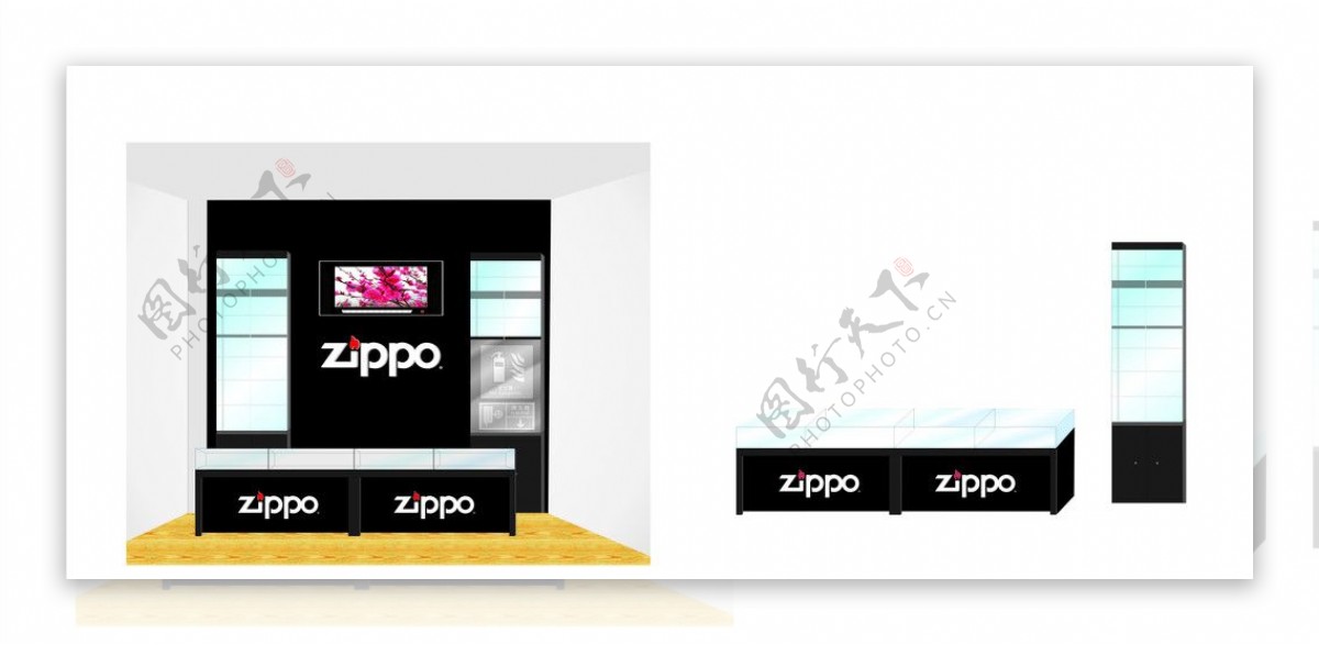 ZIPPO展柜图片