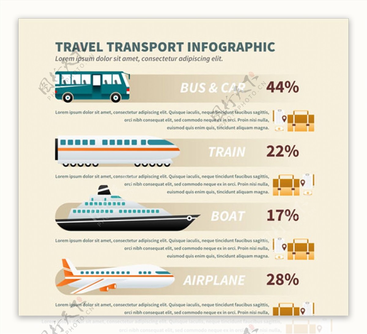 旅游运输信息图设计