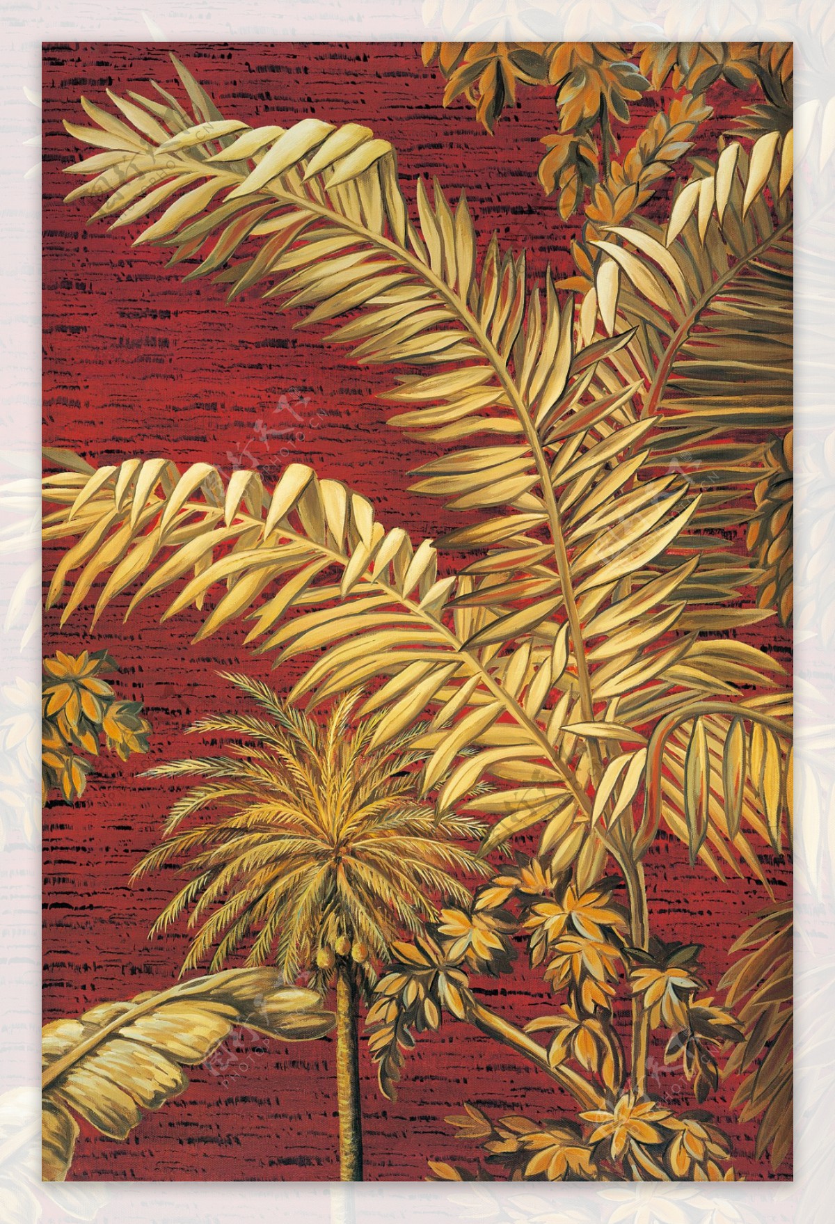 热带植物装饰绘画