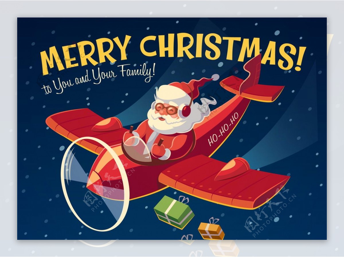 圣诞老人坐飞机